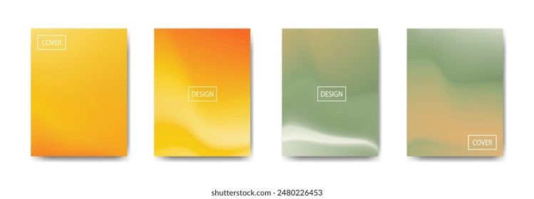 set of abstract background with beautiful gradation color, colorful background for poster flyer banner backdrop.vertical banner.cool fluid background vector illustration