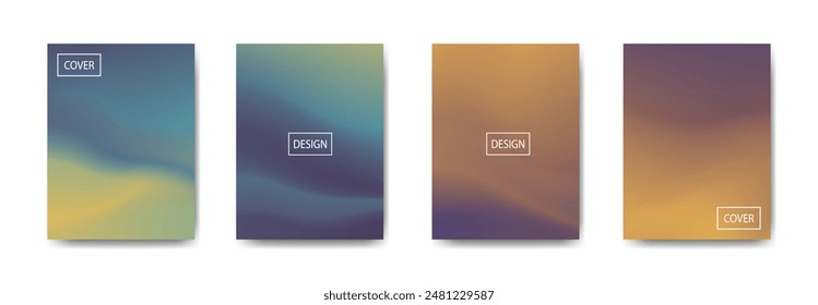 set of abstract background with beautiful gradation color, colorful background for poster flyer banner backdrop.vertical banner.cool fluid background vector illustration