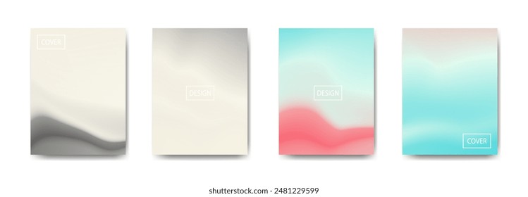 conjunto de fondo abstracto con hermoso color de gradación, fondo colorido para el telón de fondo del Anuncio del volante del cartel. Anuncio de la Vertical. fondo fluido fresco Ilustración vectorial