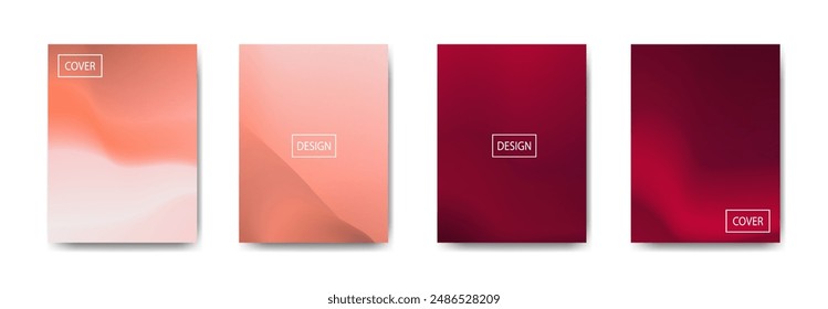 set of abstract background with beautiful gradation color, colorful background for poster flyer banner backdrop.vertical banner.cool fluid background vector illustration