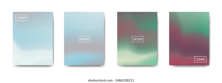 set of abstract background with beautiful gradation color, colorful background for poster flyer banner backdrop.vertical banner.cool fluid background vector illustration