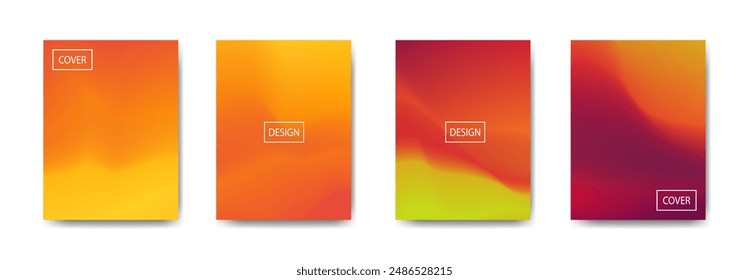 set of abstract background with beautiful gradation color, colorful background for poster flyer banner backdrop.vertical banner.cool fluid background vector illustration
