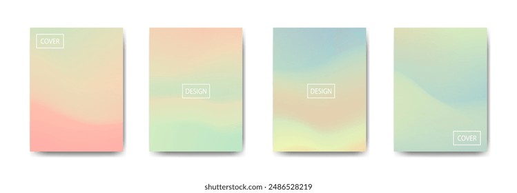 conjunto de fondo abstracto con hermoso color de gradación, fondo colorido para el telón de fondo del Anuncio del volante del cartel. Anuncio de la Vertical. fondo fluido fresco Ilustración vectorial