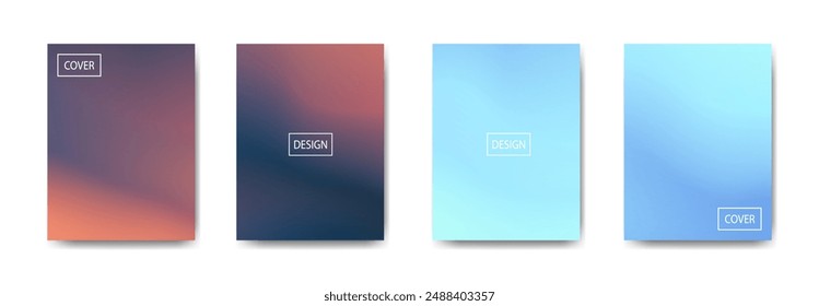 Set von abstrakten Hintergrund mit schöner Abstufungsfarbe, bunter Hintergrund für Poster Flyer Banner Hintergrund.vertikaler Banner.Coole Fluid Hintergrund Vektorillustration
