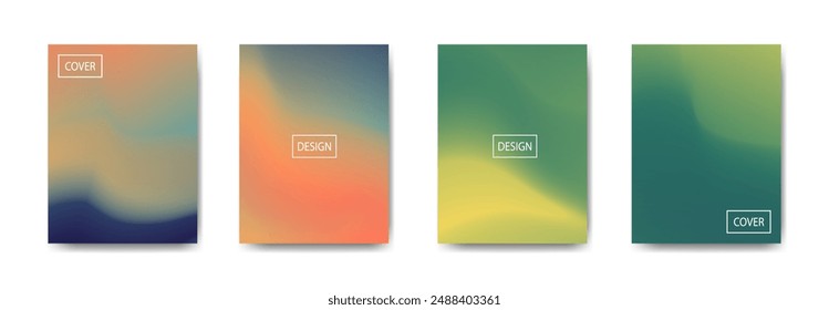 set of abstract background with beautiful gradation color, colorful background for poster flyer banner backdrop.vertical banner.cool fluid background vector illustration