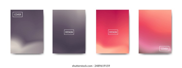 conjunto de fondo abstracto con hermoso color de gradación, fondo colorido para el telón de fondo del Anuncio del volante del cartel. Anuncio de la Vertical. fondo fluido fresco Ilustración vectorial