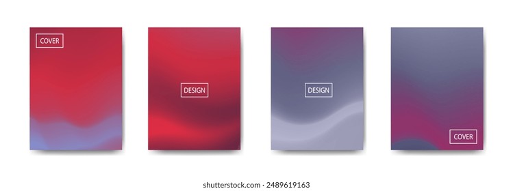 set of abstract background with beautiful gradation color, colorful background for poster flyer banner backdrop.vertical banner.cool fluid background vector illustration