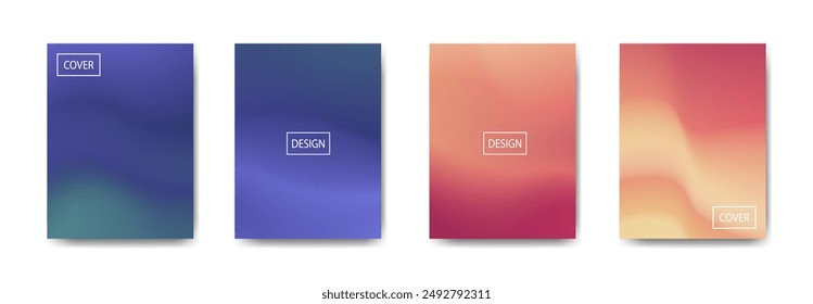 conjunto de fondo abstracto con hermoso color de gradación, fondo colorido para el telón de fondo del Anuncio del volante del cartel. Anuncio de la Vertical. fondo fluido fresco Ilustración vectorial