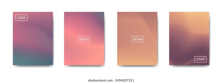 set of abstract background with beautiful gradation color, colorful background for poster flyer banner backdrop.vertical banner.cool fluid background vector illustration