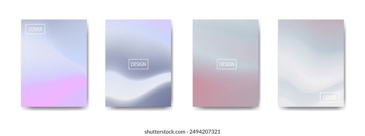 set of abstract background with beautiful gradation color, colorful background for poster flyer banner backdrop.vertical banner.cool fluid background vector illustration