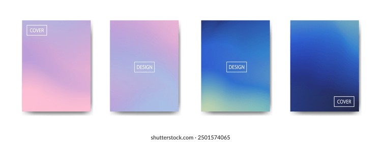set of abstract background with beautiful gradation color, colorful background for poster flyer banner backdrop.vertical banner.cool fluid background vector illustration