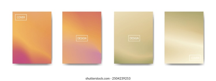 set of abstract background with beautiful gradation color, colorful background for poster flyer banner backdrop.vertical banner.cool fluid background vector illustration
