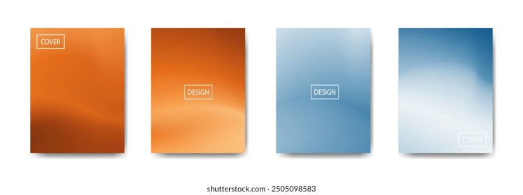 set of abstract background with beautiful gradation color, colorful background for poster flyer banner backdrop.vertical banner.cool fluid background vector illustration