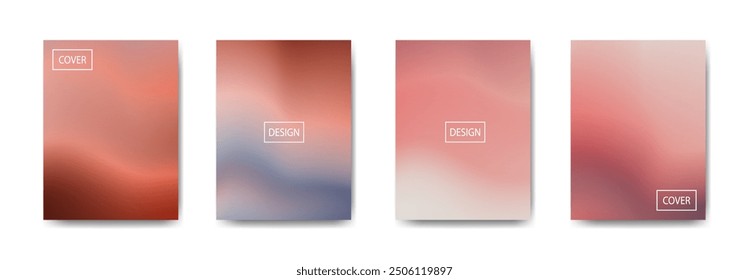 Conjunto de fondo abstracto con hermoso color de gradación, fondo colorido para póster flyer Anuncio backdrop.Vertical Anuncio.cool Ilustración vectorial de fondo fluido