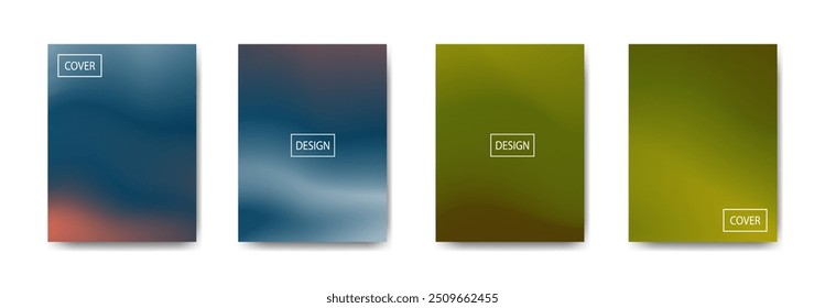 conjunto de fundo abstrato com cor de gradação bonita, fundo colorido para poster flyer banner backdrop.vertical banner.cool fluido fundo vetor ilustração