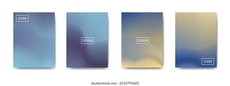 Conjunto de fondo abstracto con hermoso color de gradación, fondo colorido para póster flyer Anuncio backdrop.Vertical Anuncio.cool Ilustración vectorial de fondo fluido