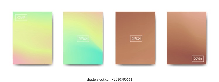set of abstract background with beautiful gradation color, colorful background for poster flyer banner backdrop.vertical banner.cool fluid background vector illustration