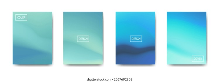 set of abstract background with beautiful gradation color, colorful background for poster flyer banner backdrop.vertical banner.cool fluid background vector illustration