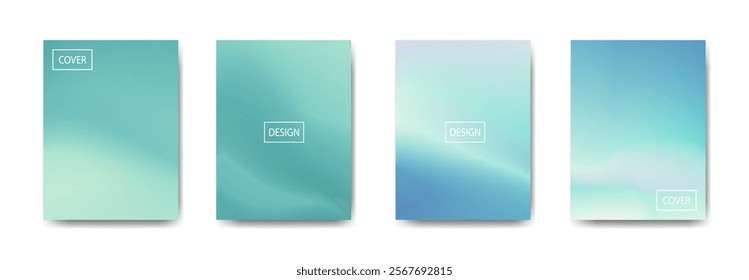 set of abstract background with beautiful gradation color, colorful background for poster flyer banner backdrop.vertical banner.cool fluid background vector illustration