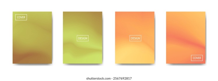 set of abstract background with beautiful gradation color, colorful background for poster flyer banner backdrop.vertical banner.cool fluid background vector illustration