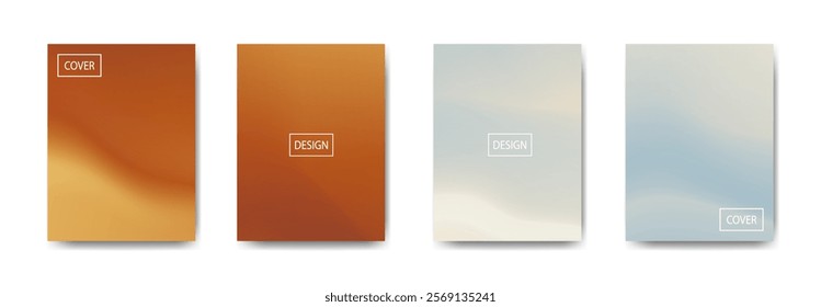 set of abstract background with beautiful gradation color, colorful background for poster flyer banner backdrop.vertical banner.cool fluid background vector illustration