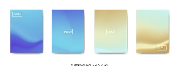 set of abstract background with beautiful gradation color, colorful background for poster flyer banner backdrop.vertical banner.cool fluid background vector illustration