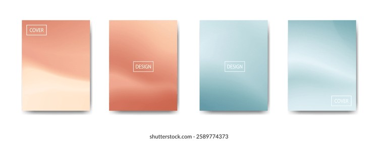 set of abstract background with beautiful gradation color, colorful background for poster flyer banner backdrop.vertical banner.cool fluid background vector illustration