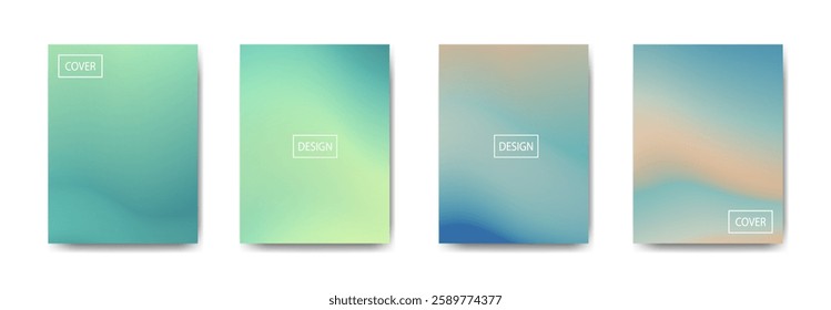 set of abstract background with beautiful gradation color, colorful background for poster flyer banner backdrop.vertical banner.cool fluid background vector illustration