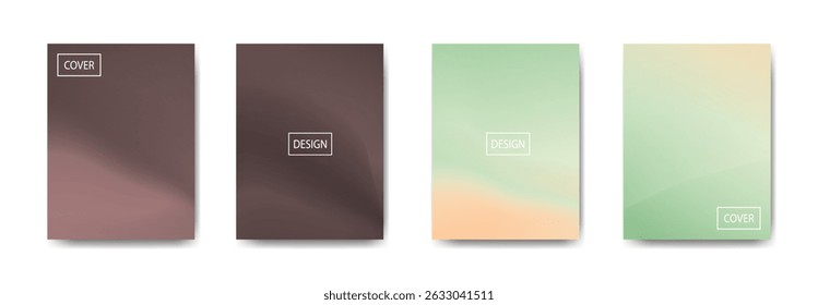set of abstract background with beautiful gradation color, colorful background for poster flyer banner backdrop.vertical banner.cool fluid background vector illustration