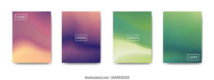 set of abstract background with beautiful gradation color, colorful background for poster flyer banner backdrop.vertical banner.cool fluid background vector illustration