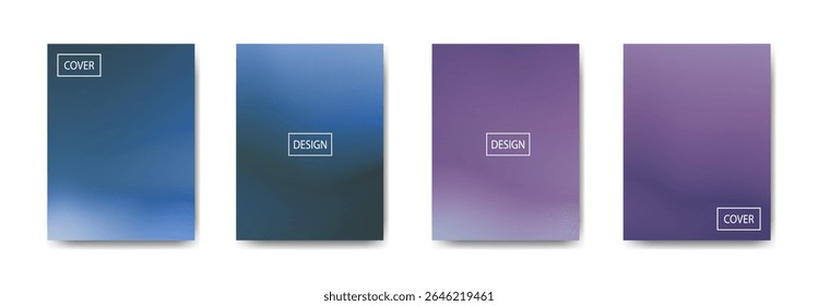 set of abstract background with beautiful gradation color, colorful background for poster flyer banner backdrop.vertical banner.cool fluid background vector illustration