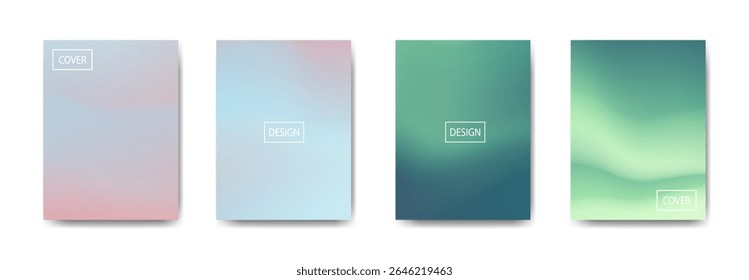 set of abstract background with beautiful gradation color, colorful background for poster flyer banner backdrop.vertical banner.cool fluid background vector illustration