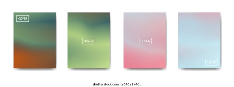 set of abstract background with beautiful gradation color, colorful background for poster flyer banner backdrop.vertical banner.cool fluid background vector illustration