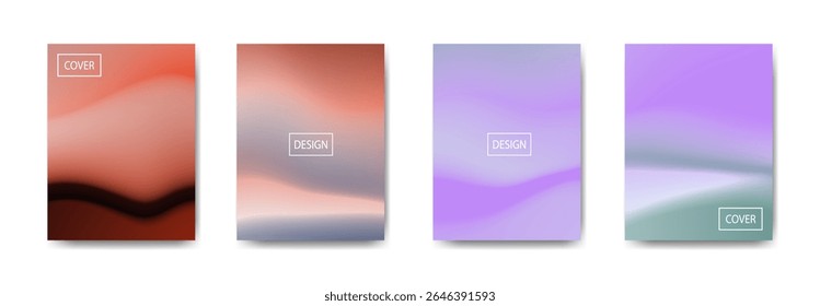 set of abstract background with beautiful gradation color, colorful background for poster flyer banner backdrop.vertical banner.cool fluid background vector illustration