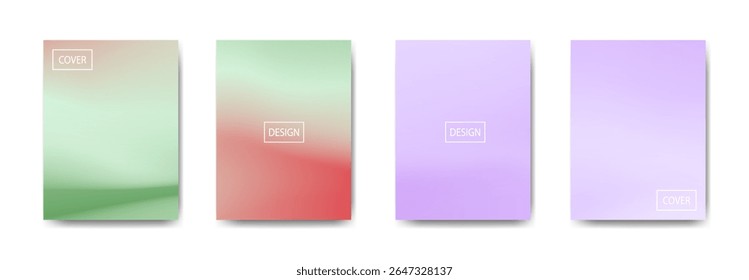 set of abstract background with beautiful gradation color, colorful background for poster flyer banner backdrop.vertical banner.cool fluid background vector illustration