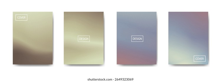 set of abstract background with beautiful gradation color, colorful background for poster flyer banner backdrop.vertical banner.cool fluid background vector illustration
