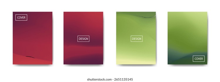 set of abstract background with beautiful gradation color, colorful background for poster flyer banner backdrop.vertical banner.cool fluid background vector illustration