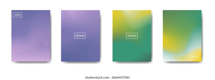 set of abstract background with beautiful gradation color, colorful background for poster flyer banner backdrop vibrant gradient cover designs, perfect for brochures, presentations,