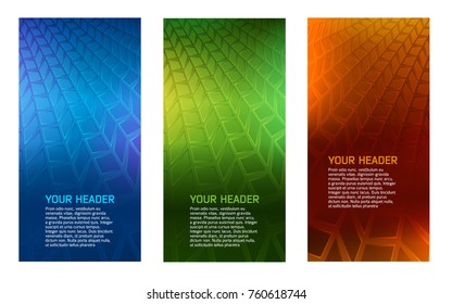 Set Abstract background blue light lines. Vector illustration EPS 10. Can use for business card, leaflet layout, web design, banner template, cover magazine page, advertising brochure design element