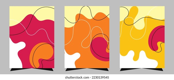 set of abstract background bundles with a sweet blend of yellow, white, orange, red hearts