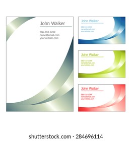 Set of abstract background Card sent