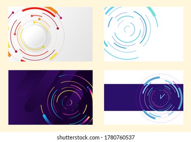 Set Abstract background with circle line. Design in modern Trendy style. vector illustration. 