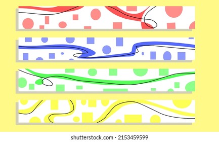 Set Abstract background design is red, blue, green, yellow. For the needs of cover templates, backgrounds, banners and others