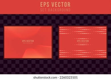 Set of abstract background design with red geometric elements vector