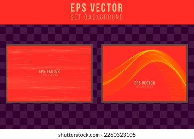 Set of abstract background design with red geometric elements vector