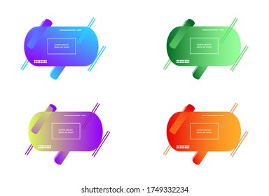 Set of abstract background. Dynamic shapes composition with multi colour for landing page, web, posters, business card, banner. Eps10 vector.