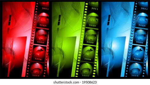 set of abstract background in film