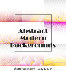 Set of abstract background with geometric elements