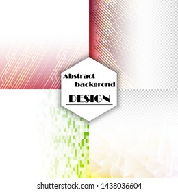 Set of abstract background with geometric elements