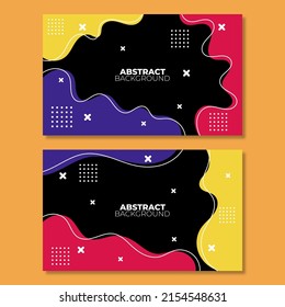 Set of abstract background geometric pattern, line and geometric figures. Design backgrounds for invitation, brochure, cover, website banner, bussines card and social media. - vector illustration